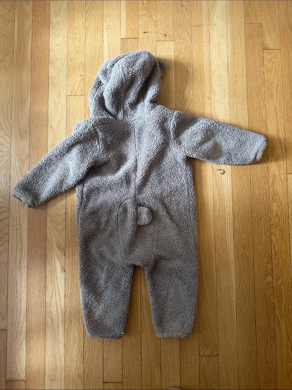 Patagonia Teddy Fleece One-Piece Romper in Taupe